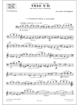 Trio avec piano n° 2 - Parties - Alexandre Tansman - Partition - Trios